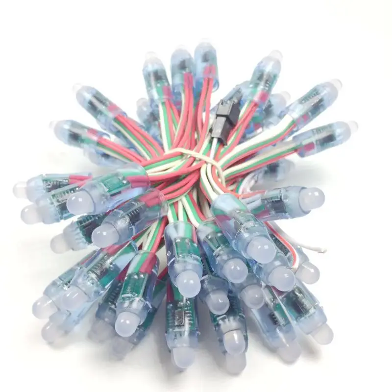

2000pcs 12mm WS2811 2811 IC Full Color Pixel LED Module Light DC 5V input IP68 waterproof RGB color Digital LED Pixel Light