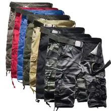 Мужские шорты Карго, крутые камуфляжные летние брюки, хлопковые повседневные мужские шорты, удобные камуфляжные мужские шорты Карго