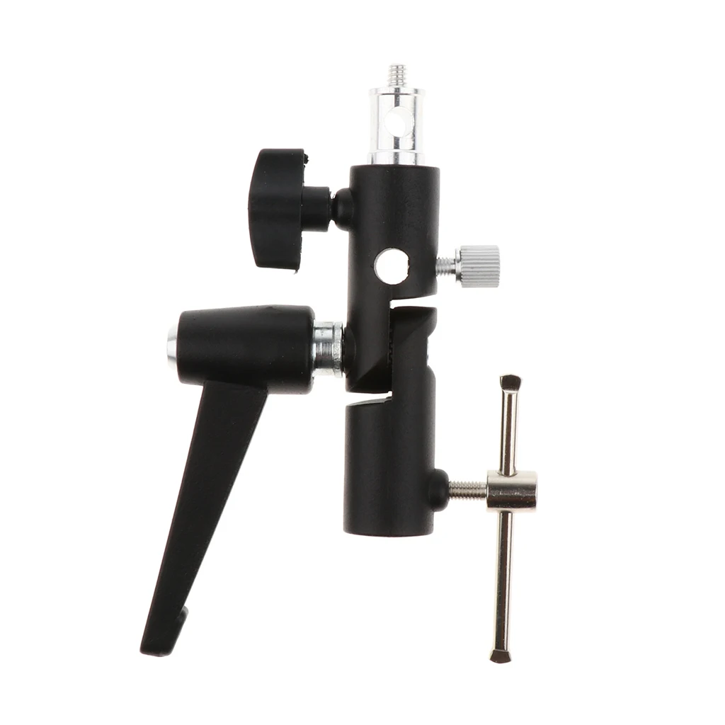 

Flash Bracket Umbrella Holder Speedlight Mount for Reflector 1/4" Screw Iron Head Adapter Studio Lighting Accessory
