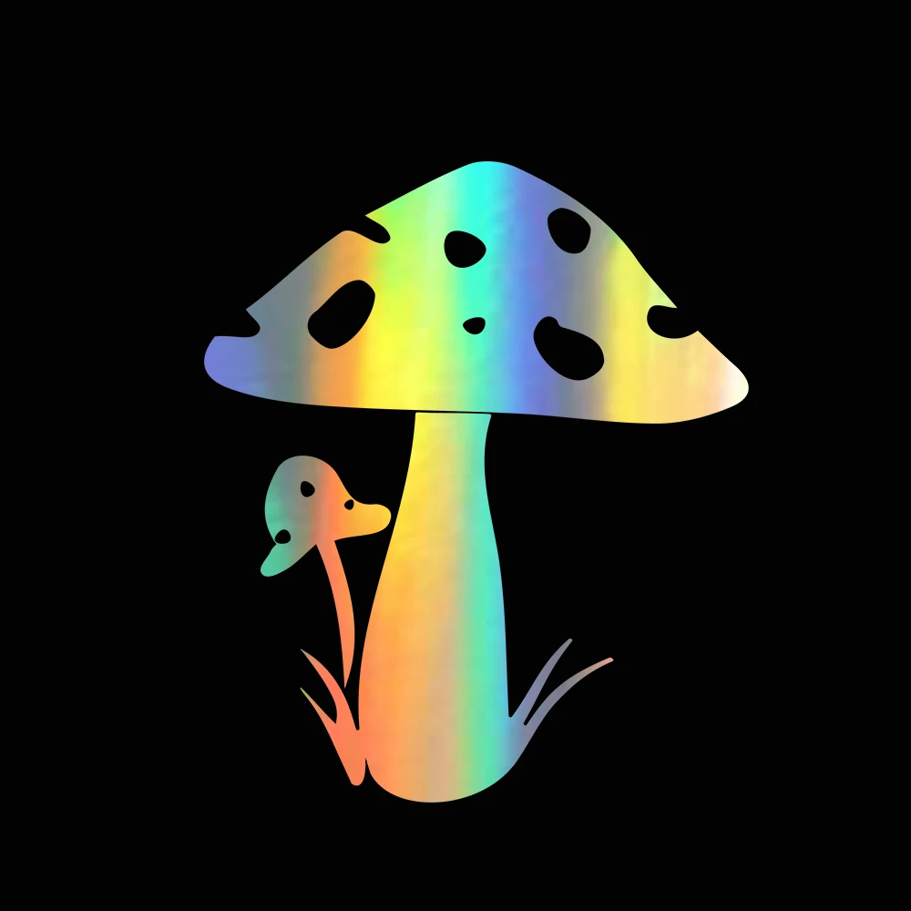 Cartoon Wild Mushroom Car Stickers and Decals Funny Bumper Sticker Vinyl Decal for Auto Window Door Body Decor 15cmx12.8cm | Автомобили и