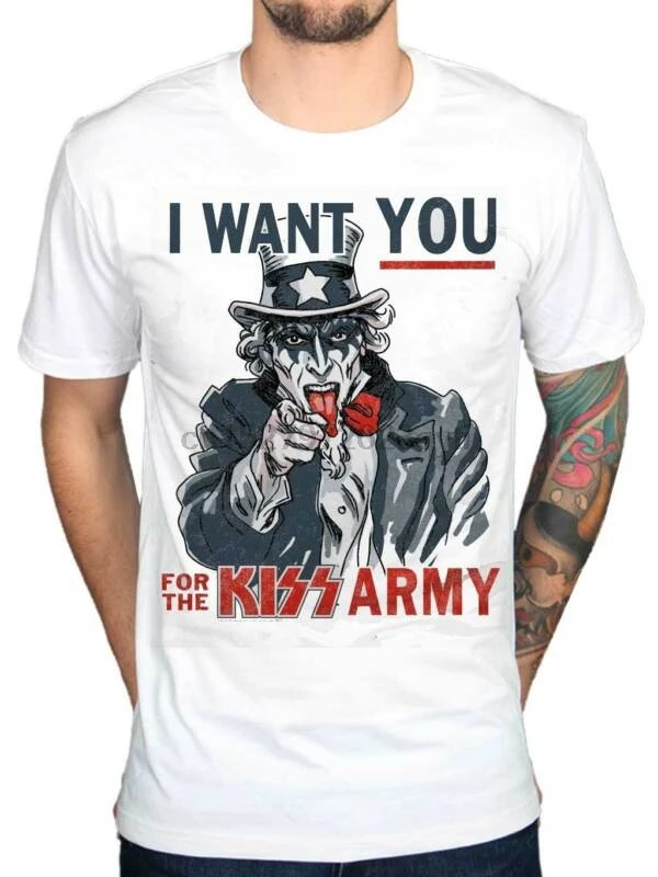 Bisou Oncle Sam I Want You T Shirt Arme Rock Tour product Punk Indie | Мужская одежда
