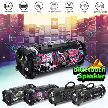 

20W Portable Column bluetooth Speaker Move Subwoofer 3D Sound System Sound Bar Music Wireless Speaker FM Radio USB TF Card