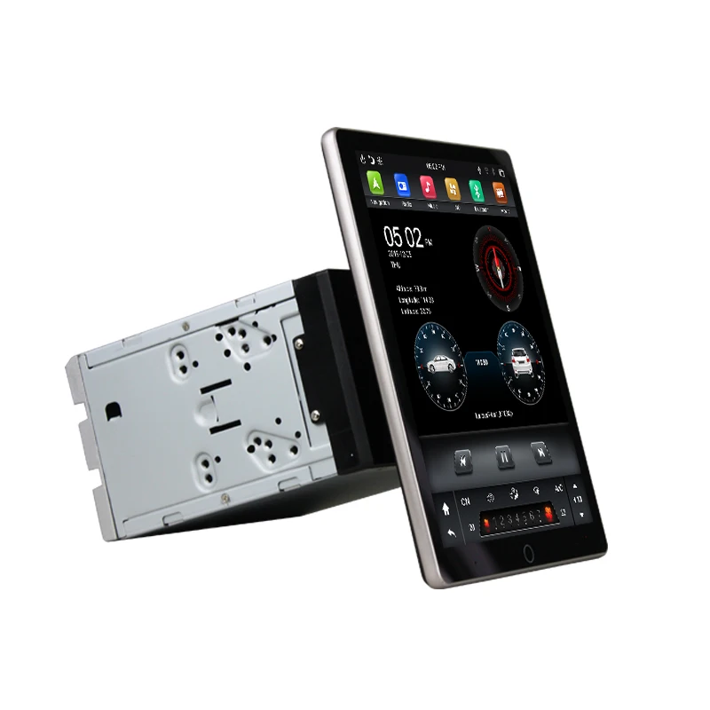 9.7 inch automatic rotating screen universal tesla style 90° adjust the angle Android 9.0 1024*768 IPS Car Gps navigation Unit