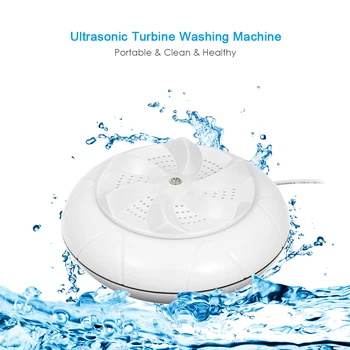 

Portable Washing Machine 1 kg Laundry Quantity Mini Rotating Washer with USB Cable for Travel Home Business Trip
