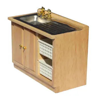 

1/12 Hand Washing Washbasin Model Kitchen Furniture Miniature Doll House Toy