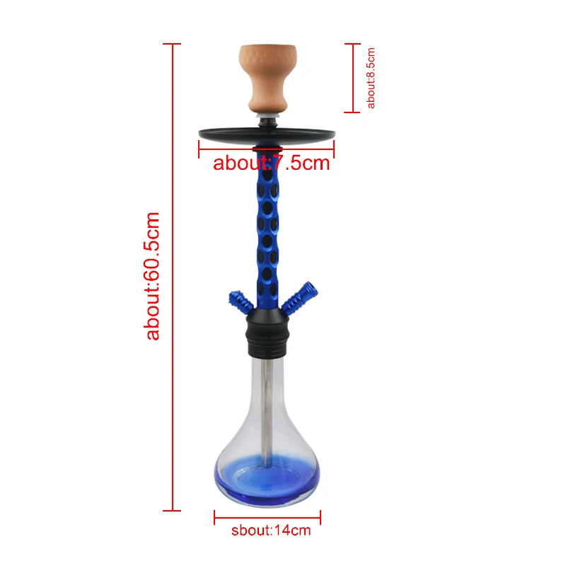 SY креативный стеклянный кальян среднего размера полный набор с углем щипцы