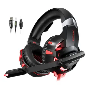 

K2 PS4 Gaming Headset casque PC Stereo Earphones Headphones with Microphone LED Lights for Laptop Tablet / New Xbox One