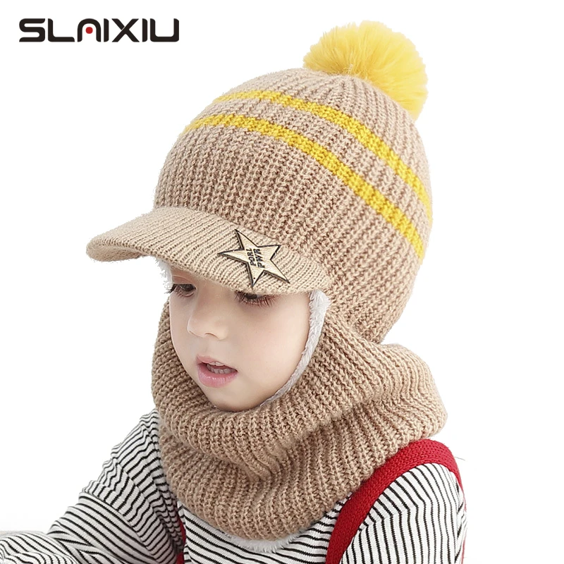 Зимние детские шапки вязаная шапка для маленьких девочек шерстяная мальчиков