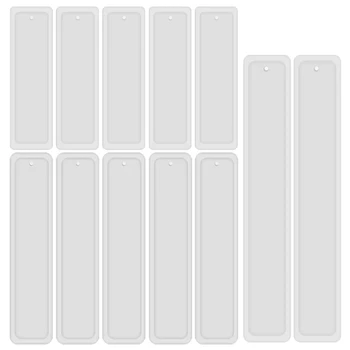 

12 Pcs/Set Rectangle Silicone Bookmark Mold DIY Bookmark Mould Making Epoxy Resin Jewelry