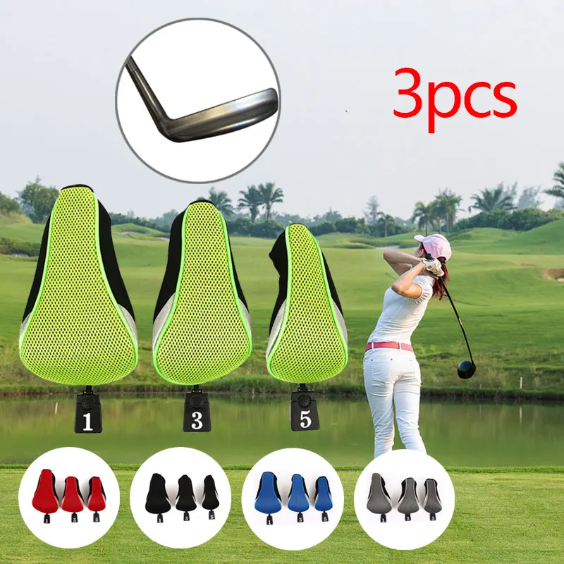 Гольф головные уборы Обувь с дышащей сеткой 3 шт./компл. удобное хранение аксессуаров Organizi спорта на открытом воздухе для игры в гольф клуб протектор
