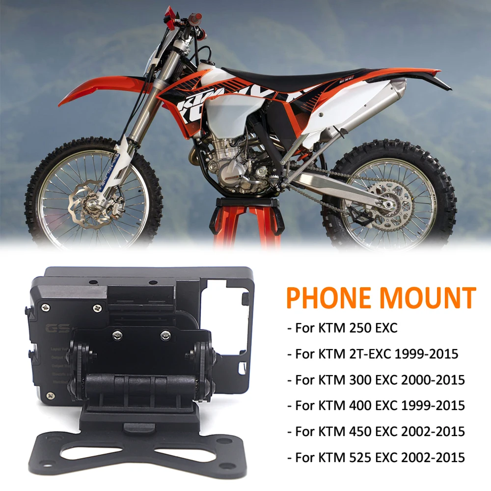 

NEW Motorcycle GPS Phone Mount Navigation Bracket Wireless Charger Stand Holder For Models Handlebar 250 300 400 450 525 EXC