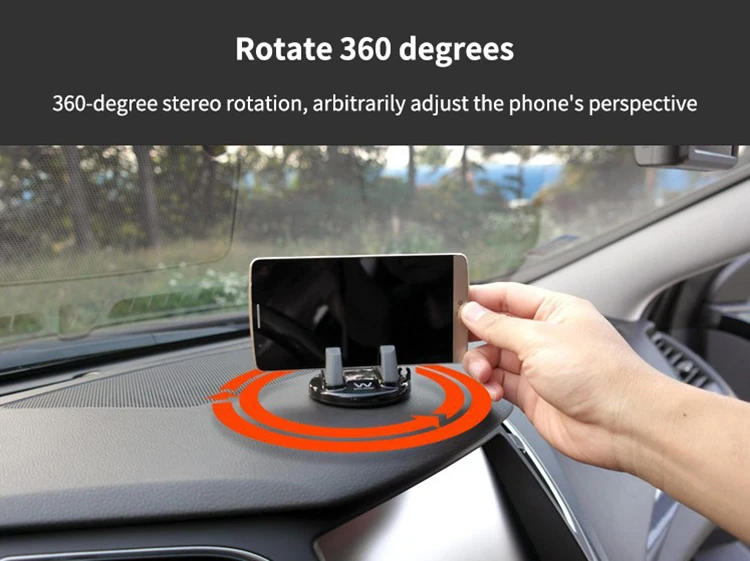 Автомобильный держатель для телефона на 360 градусов на приборную панель, держатель для мобильного телефона, подставка для менее 6 дюймового телефона, настольная подставка, кронштейн