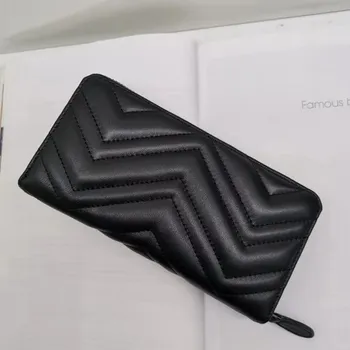 

Genuine Leather Water Ripple Purse Women Zipper long Wallet 2020 New Fashion High Grade Luxury Women Wallet Lady Handbag