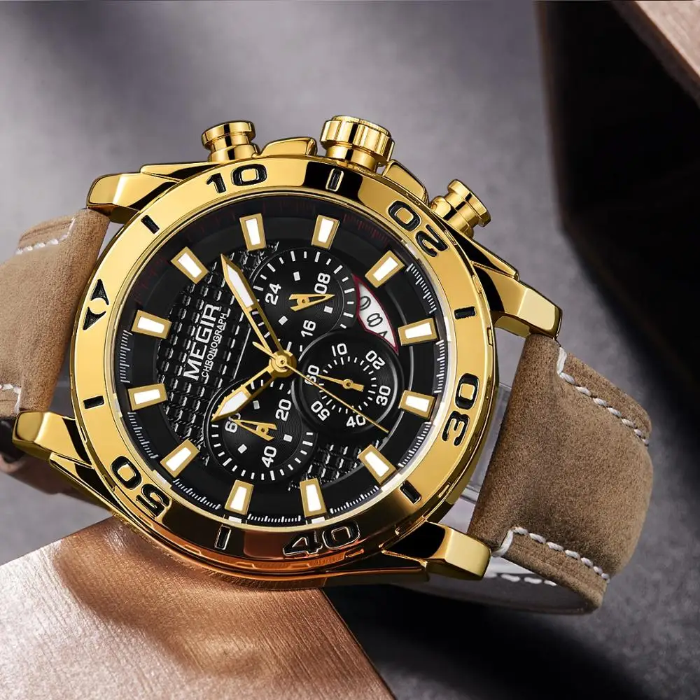 Relojes MEGIR часы мужские модные спортивные кварцевые мужские часы, наручные часы лучший бренд класса люкс водонепроницаемые часы Relogio Masculino