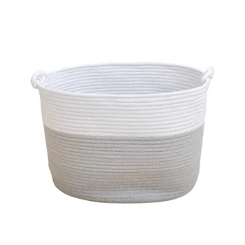 

1PC Laundry Hamper Cotton Rope Nordic Style Large Bathroom Organizer Storage Basket Household Supplies for Hotel