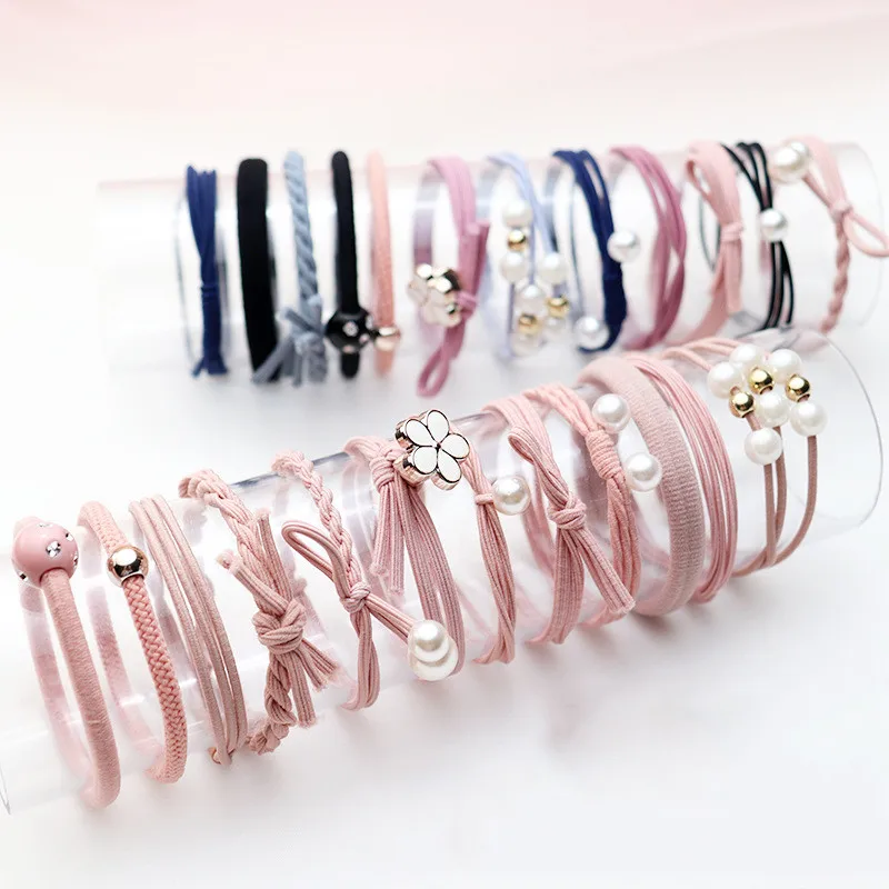 12pcs/lot Baby Scrunchies Elastic Hair Bands Hair Gum Headbands Girls Hair Accessories Headpiece Hair Rope Christmas Ornament