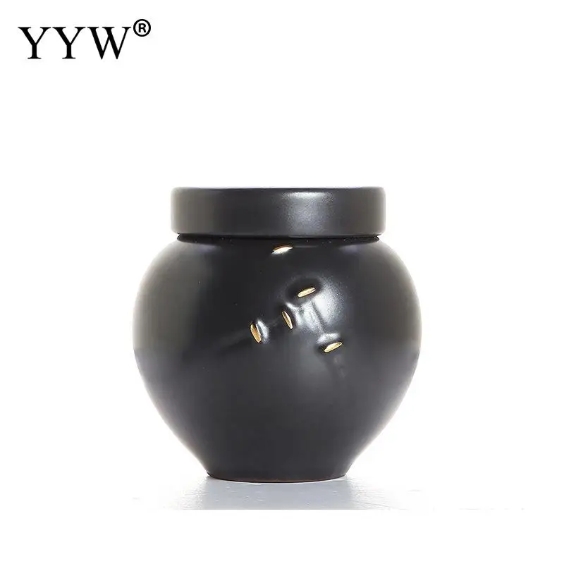 black 5 Коробка для чая, упаковка, банка, коробка для хранения, чехол, контейнер для чая, подарочный контейнер для кофейного порошка, органайзер, банки, жестяное уплотнение, керамика, различные формы - Цвет: black 5
