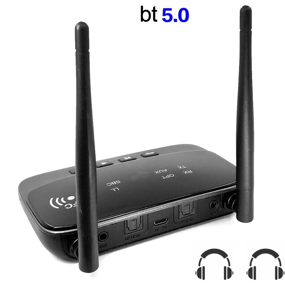 3 в 1 80 м дальний bluetooth 5,0 аудио передатчик приемник адаптер для ТВ низкая задержка HD RCA AUX 3,5 мм с NFC