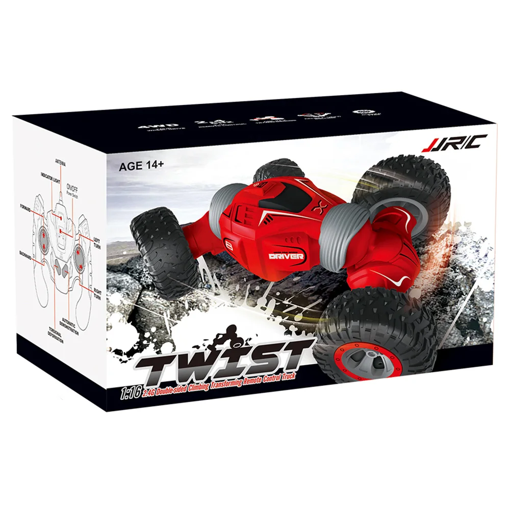 JJRC Q70 RC трюковая машина двусторонний привод Радиоуправление 4WD пустынные