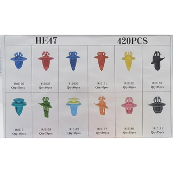 

420pcs Car Door Body Push Pin Rivet Trim Clip Retainer Fastener Panel Moulding #