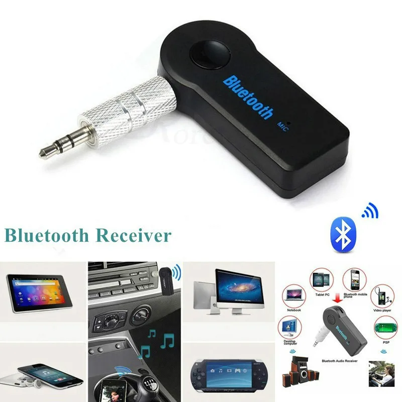 AUX 3 5 мм разъем Bluetooth приемник автомобильный беспроводной адаптер громкой связи