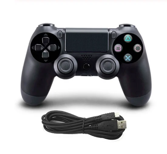Black USB контроллер PS4 Геймпад для Play Station 4 геймпад для Dualshock 4 геймпад для PS4 консоли, беспроводная версия - Цвет: Black