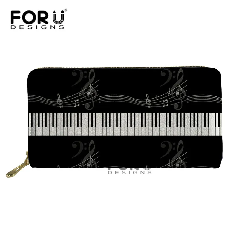 FORUDESIGNS Piano Music Note Women Long Clutch Wallet Large Capacity Holder Wallets Female Purse Lady Coin Purses Phone Card - Цвет: XM2179Z21