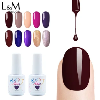 

12pcs gelartist Colors Gel Nail Polish Nail Color Nail Gel varnish Soak Off UV Gel Varnish Base Coat No Wipe Top Coat Free Ship