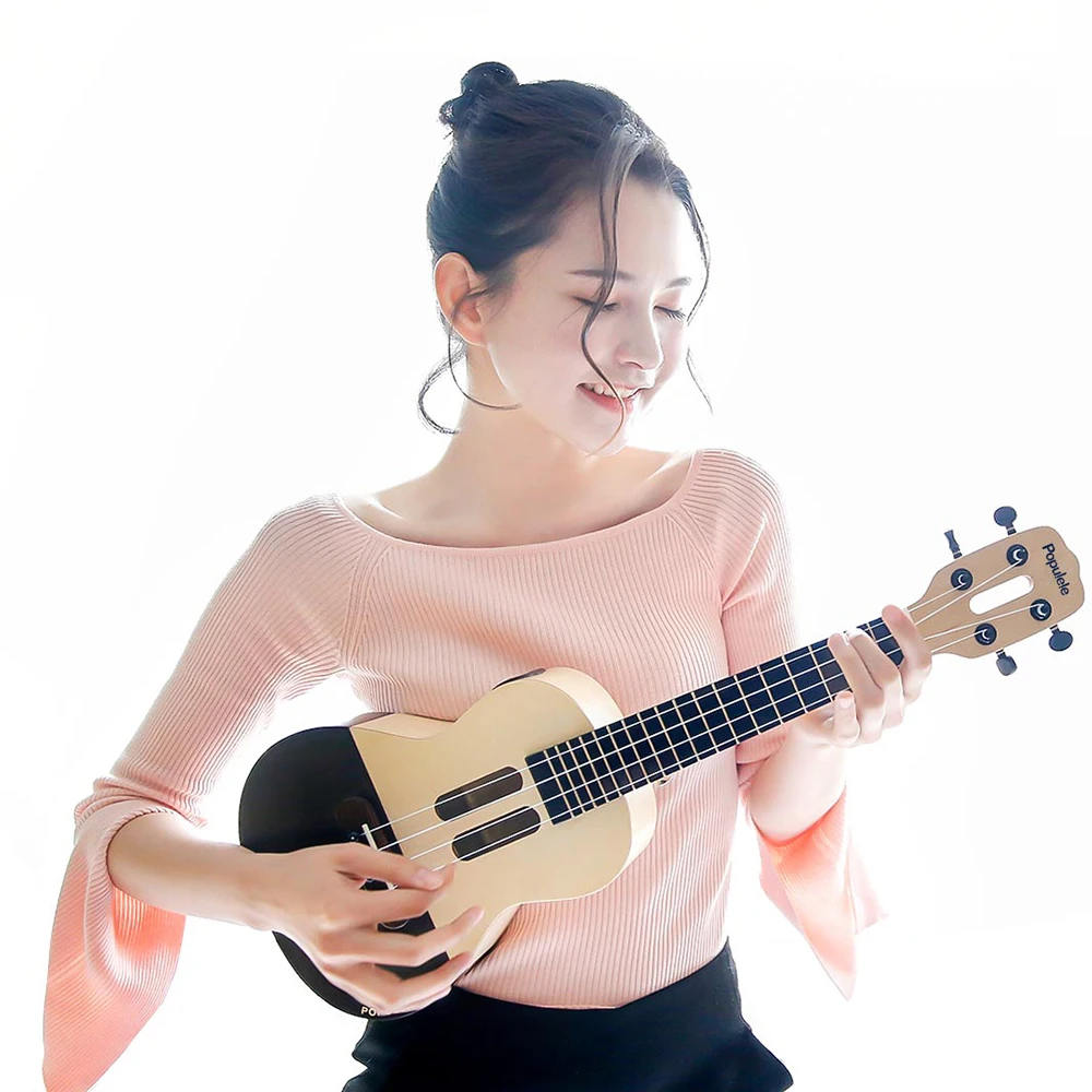 

Populele 2 LED Smart Soprano Ukulele Concert from Xiaomi Bluetooth Ukulele 4 Strings 23 Inch White Acoustic Electric Guitar Uke