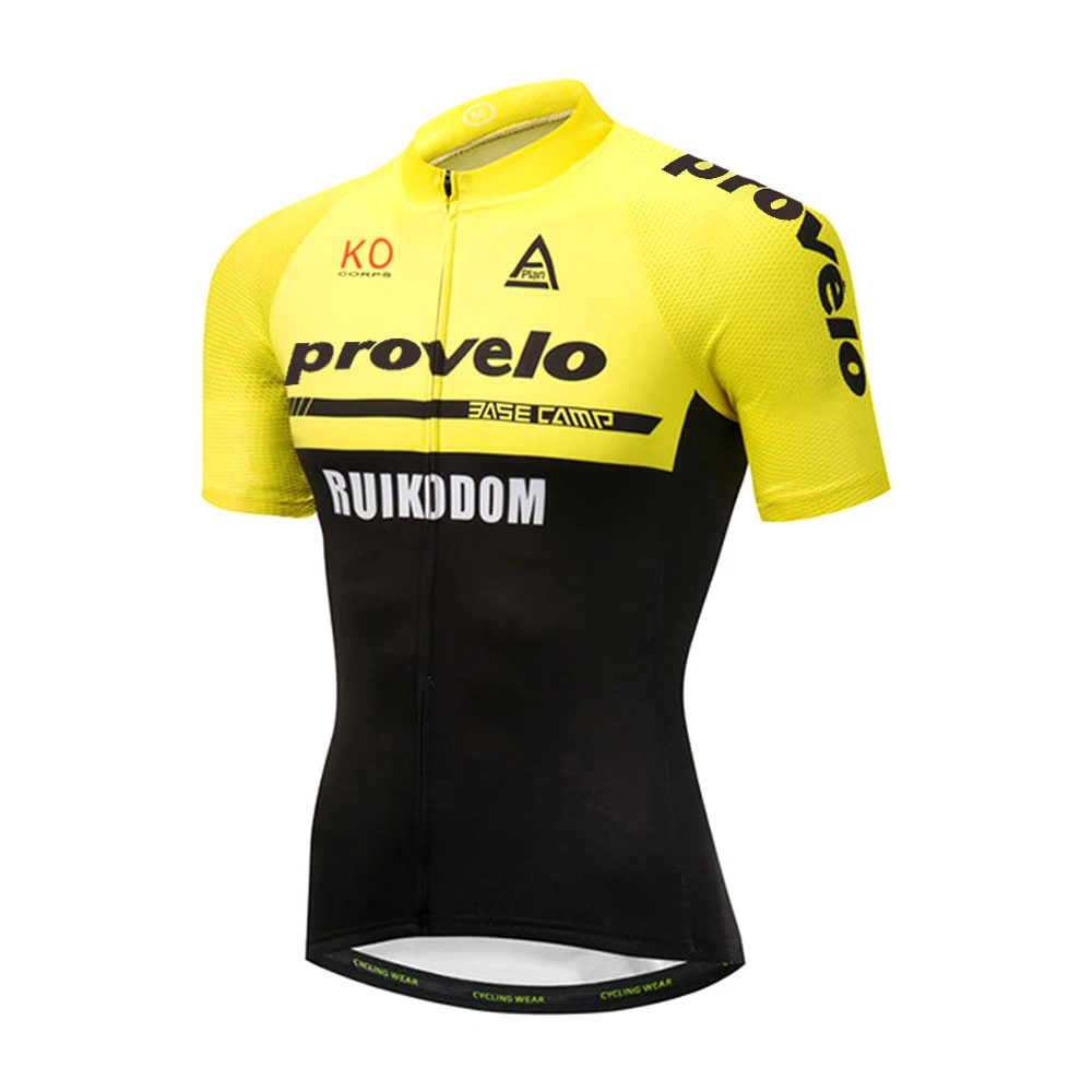Provelo Pro Team Велоспорт Джерси наборы дышащая сетчатая ткань джерси 9D гель кремний коврик эластичные шорты MTB велосипед одежда для велоспорта - Цвет: Золотой