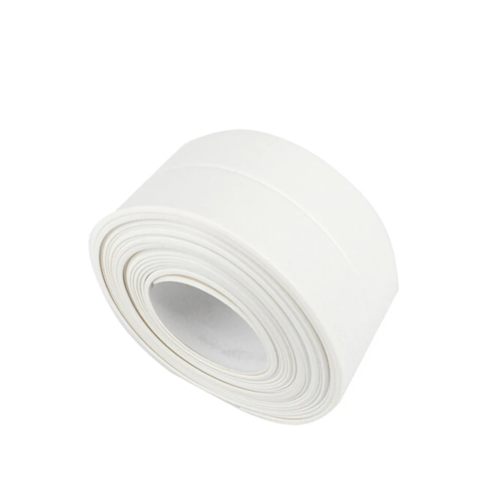 1 Roll Kitchen Bath Wall PVC Sealing Strip Self Adhesive Sink Edge Tape Mildew Resistant Waterproof 2.2cm*3.2m White