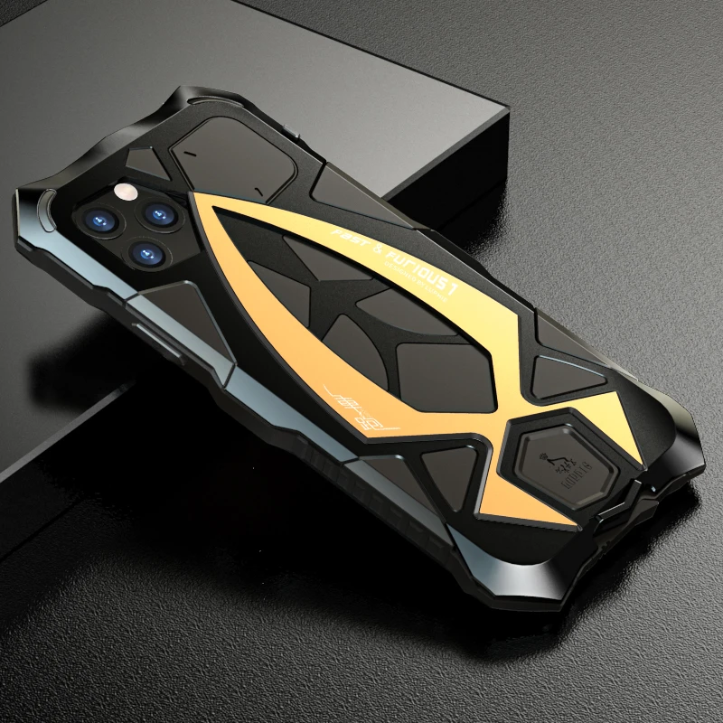 

Hard Duty Heavy Phone Case For iPhone 11 Pro Max Case Shockproof Metal Bumper Protective Covers for iPhone XR XS Max 7 8 Plus