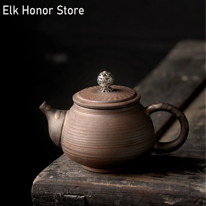 150ml Retro Coarse Ceramic Xishi Teapot Handmade Japanese Style