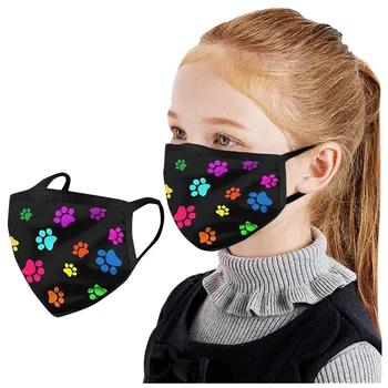 

1pcs Child Cotton Reusable Dustproof Mouth Masks Printing Black Color Tapabocas Women Men Face Mouth Mask 2020 Mascarillas