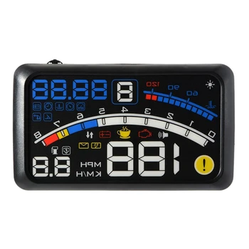 

Car HUD Head-Up Display Auto OBDII Port Head-Up Display Car Styling Reader Speed Self-Adaptive Car Fuel Etc Parameter Display Al