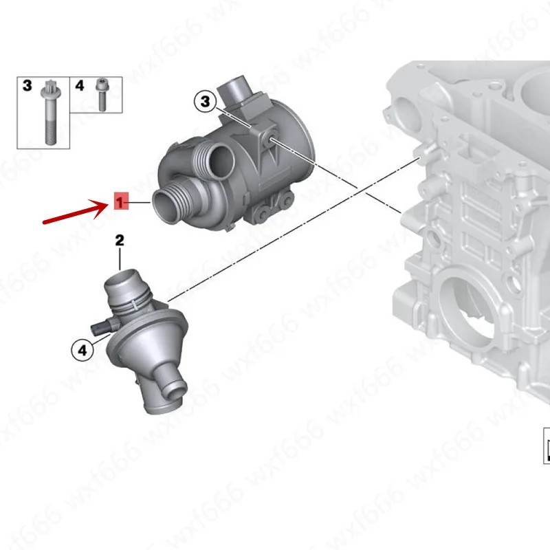 Автомобильный Электрический водяной насос X1 Z4 520Ib mw125 420X3 E84 E89 F10 F130 F25 F18 F22 F32 X4 охладителя двигателя электронный водяной насос