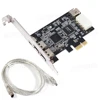 1 Set PCI-e 1X IEEE 1394A 4 Port(3+1) Firewire Card Adapter 1394 A PCIe With 6 Pin To 4 Pin IEEE 1394 Cable For Desktop ► Photo 2/6