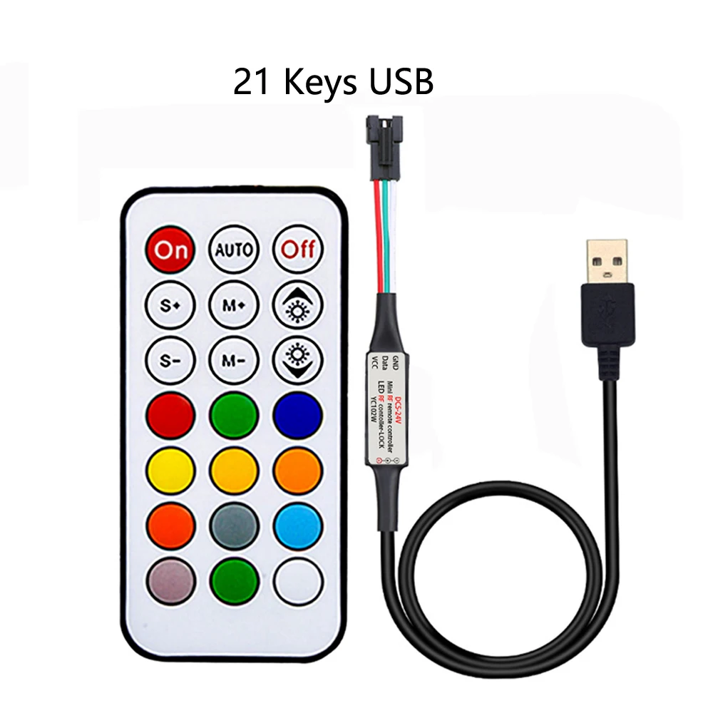 USB/DC СВЕТОДИОДНАЯ Пиксельная лента для управления светильник ением мини 3 клавиши
