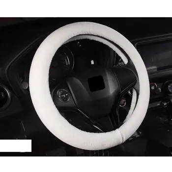 

Handlebar Cover for Autumn Winter Universal D Type O Type Car Thickened Rubber Ring Anti-slip Plush Steering Wheel Cover