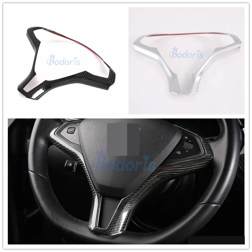 Накладка на руль из углеродного волокна для салона автомобиля для Tesla модель X S аксессуары