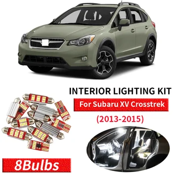 

8x Canbus Error Free LED Interior Light Kit Package for 2013-2015 Subaru XV Crosstrek accessories Map Dome Trunk License Light