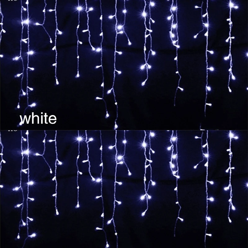 White Солнечный источник питания 96 Светодиодный светильник для занавесок светодиодный светильник-Гирлянда для занавесок светящаяся гирлянда Романтический прочный садовый Рождественский Декор праздничный декор для двора - Испускаемый цвет: White