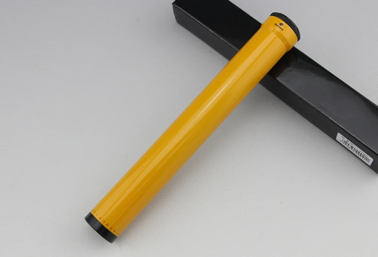 COHIBA портсигар с увлажнителем классический Алюминий для путешествий, сигара трубчатая коробка для хранения держатель диаметр 22 мм - Цвет: yellow