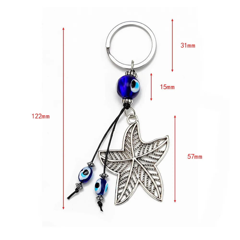 

Dolphin Leaves Flower Chain Devil's Eye Ocean Series Pendant Starfish Car Accessories 1Pc