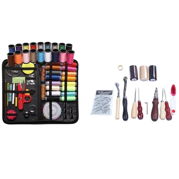 

14 Pcs Sewing Supplies Tools, Leather Craft Hand Stitching Sewing Tool & 1 Pcs Sewing Kit 138 Pieces for Premium Sewing Supplies