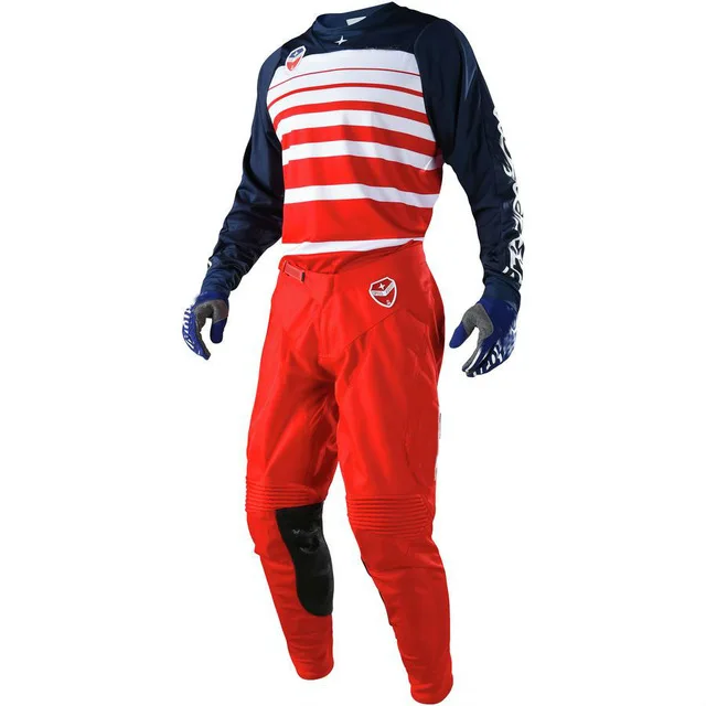 Футболка для мотокросса и штаны MX ATV BMX Moto gear комплект с длинным рукавом гоночный мотоцикл велосипед одежда Ex - Цвет: 4