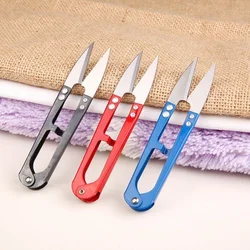 1PCs New Useful Stainless Steel Stitch U-Shape Use Scissors Cut Fishing Line Trimming Nipper Essential Cross Accessories