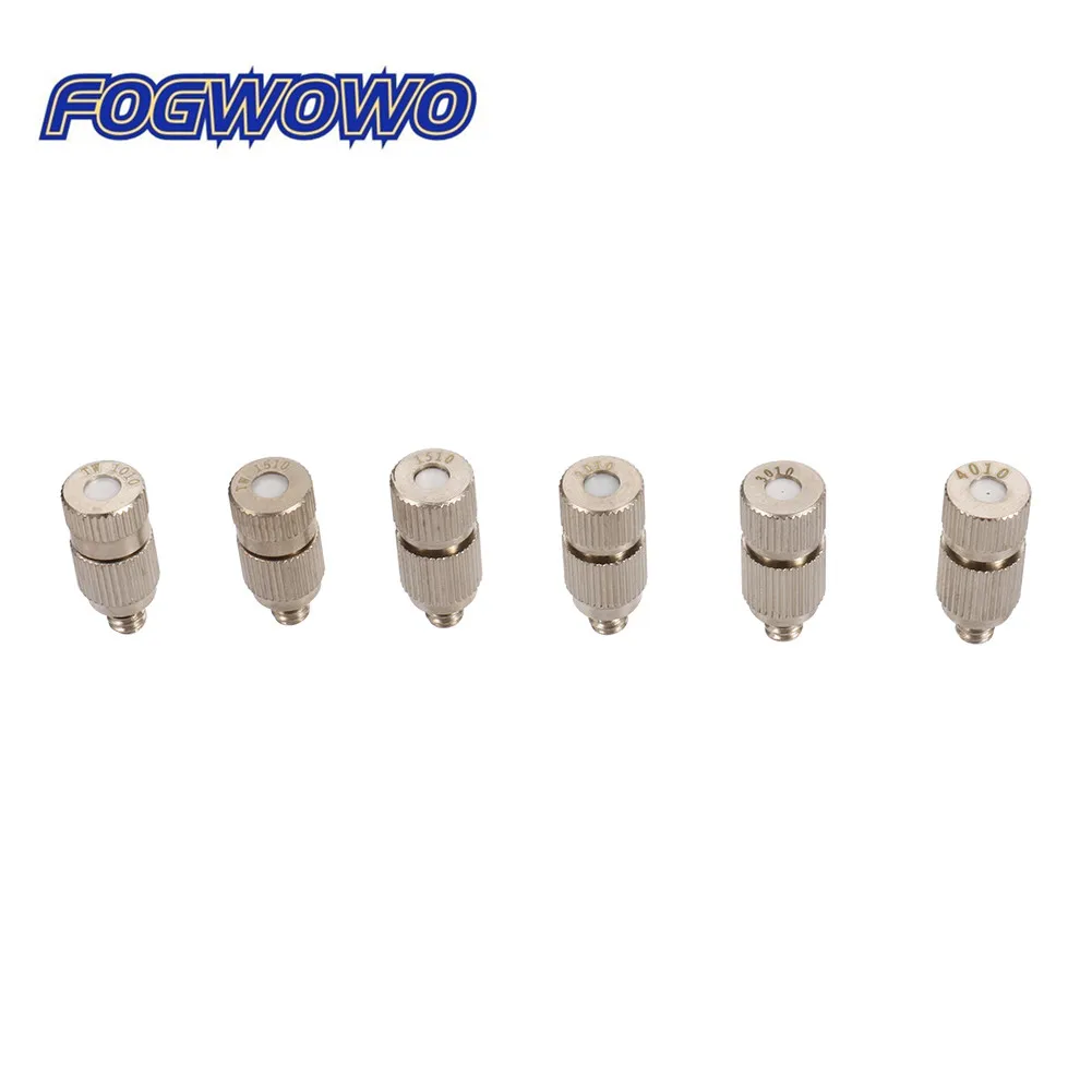 Spray Nozzle 3/16" Thread Brass Misting Nozzle Cooling landscaping Humidify fog spray head Anti-drip fine Atomization Sprayer