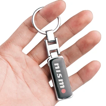 

Car Styling 3D Metal Epoxy Nismo Emblem Keyring Keychain For Nissan Qashqai Almera Juke Tiida Key Ring Chain Accessories