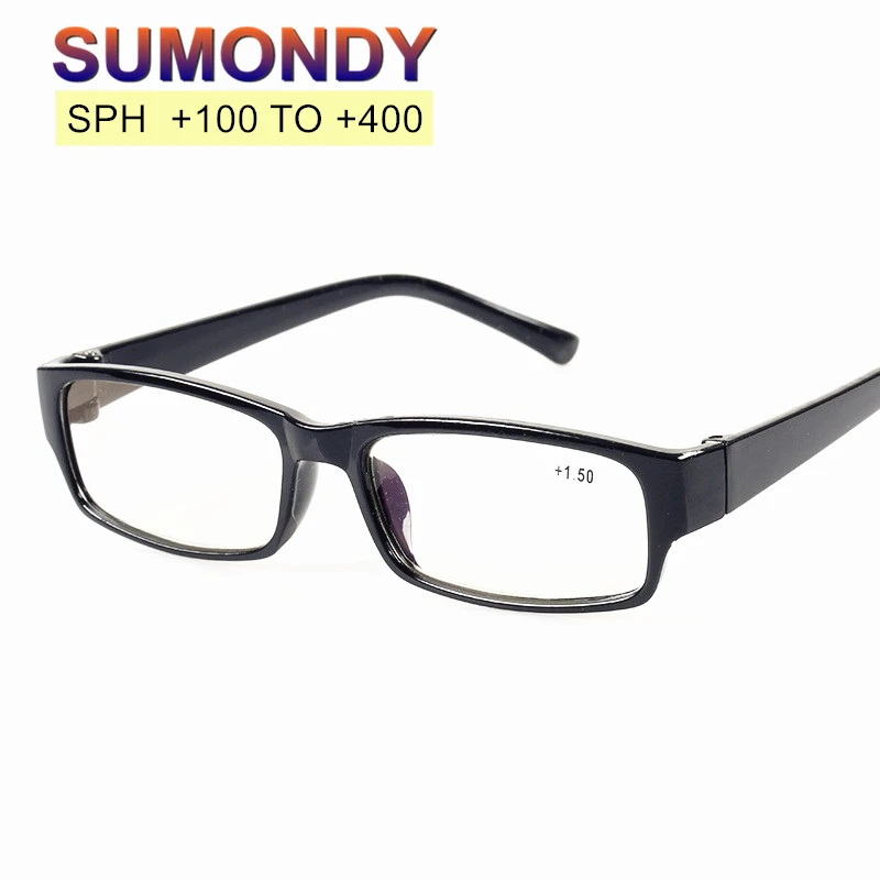 Очки для чтения SUMONDY с защитой от излучения диоптриями + 1 0 5 2 3 4 мужчин и женщин